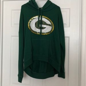 Victoria Secret PINK sequin NFL Packers hoodie